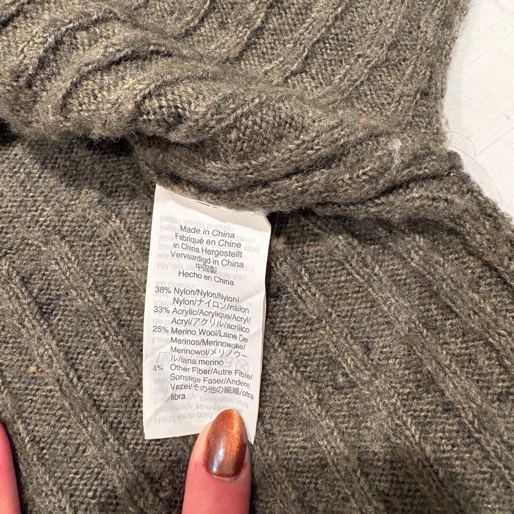 Madewell Donegal Inland Turtleneck Wool Sweater Forest Green - Picture 10 of 11